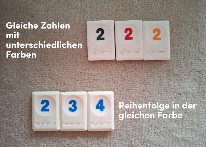 Rummikub Reihenfolge und gleiche Zahlen