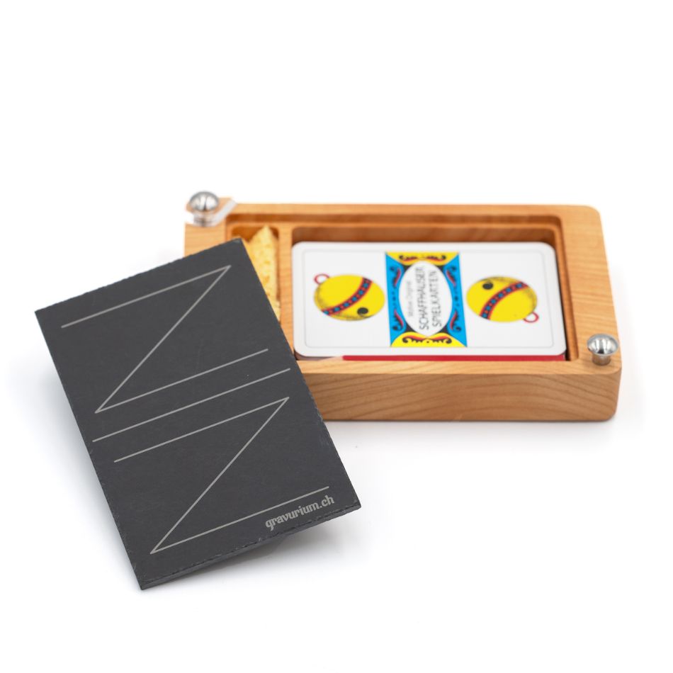 Jassbox aus Holz individuell gravierbar